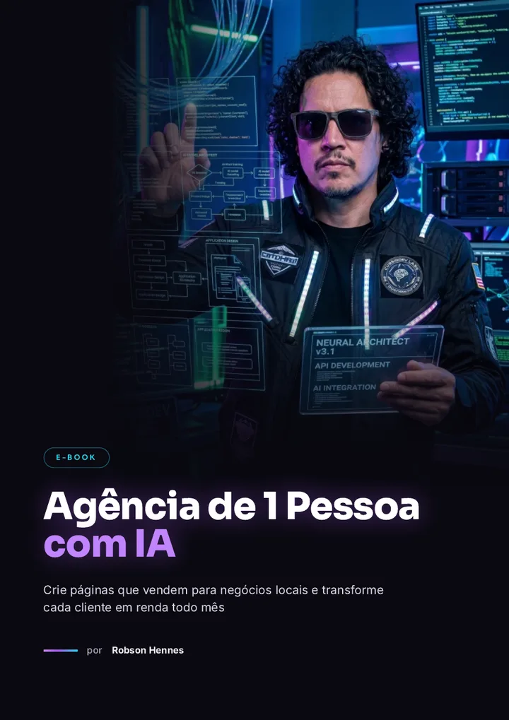 Capa do e-book Agência de 1 Pessoa com IA
