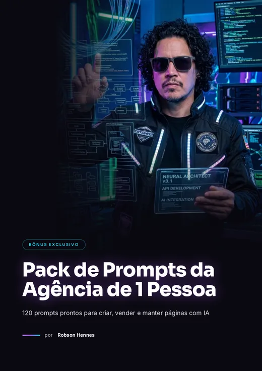 Capa do bônus Pack de Prompts da Agência de 1 Pessoa