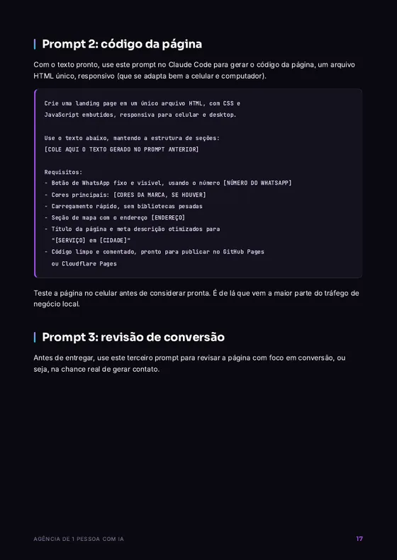 Página interna do e-book, capítulo com exemplo de conteúdo aplicado