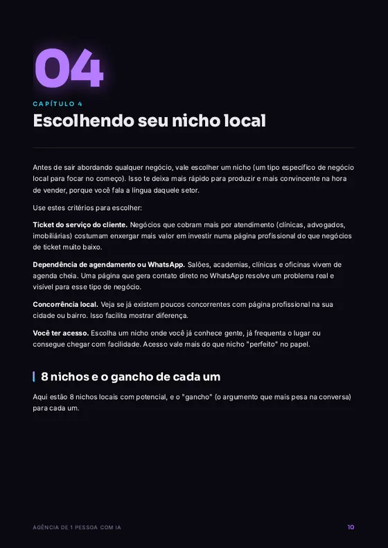 Página interna do e-book, capítulo com checklist prático